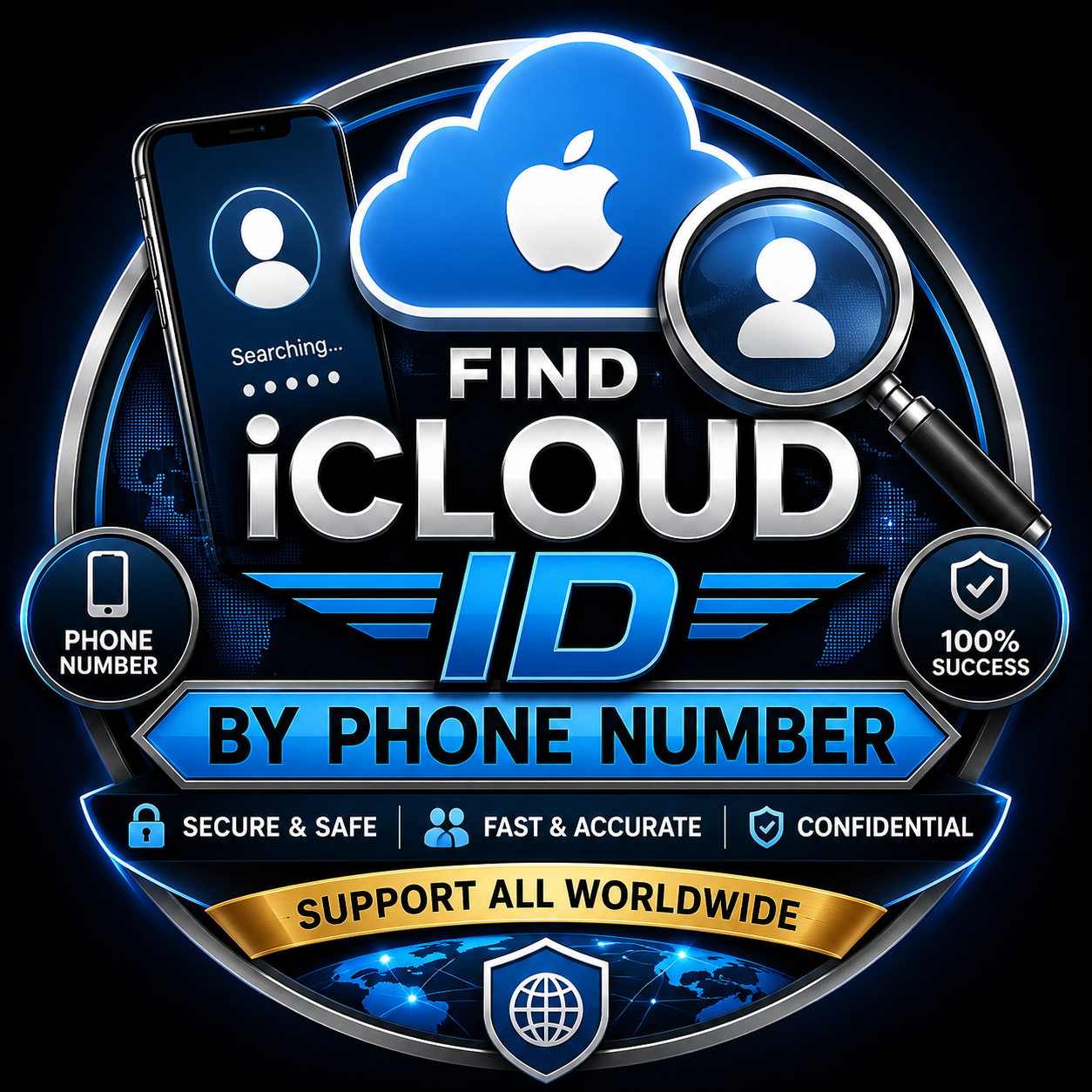Find ID iCloud By Phone Number Suppoprt All WorldWide 100%