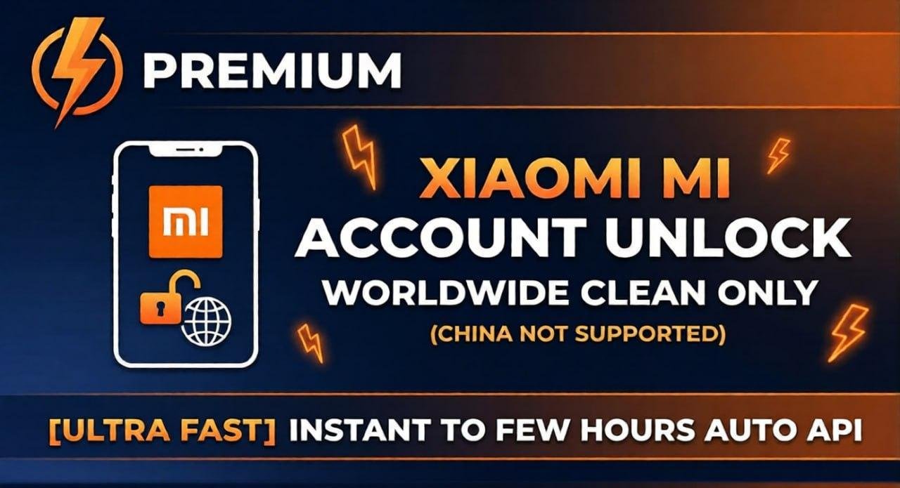 Xiaomi Mi Account Remove World Wide All Country Clean Only -